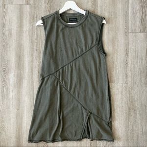 UO Helena Muscle Tank Dress in Olive Army Green